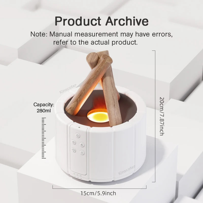 Raaziq Mall® FlameGlow Ultrasonic Aroma Diffuser& Cool Mist Humidifier