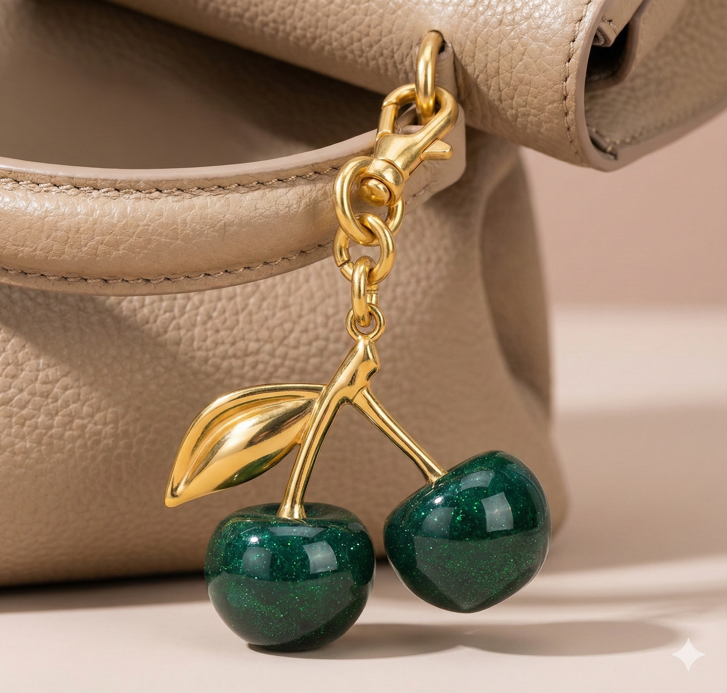 Raaziq Mall® Crystal Cherry Keychain – Cute Fruit Bag Charm & Gift