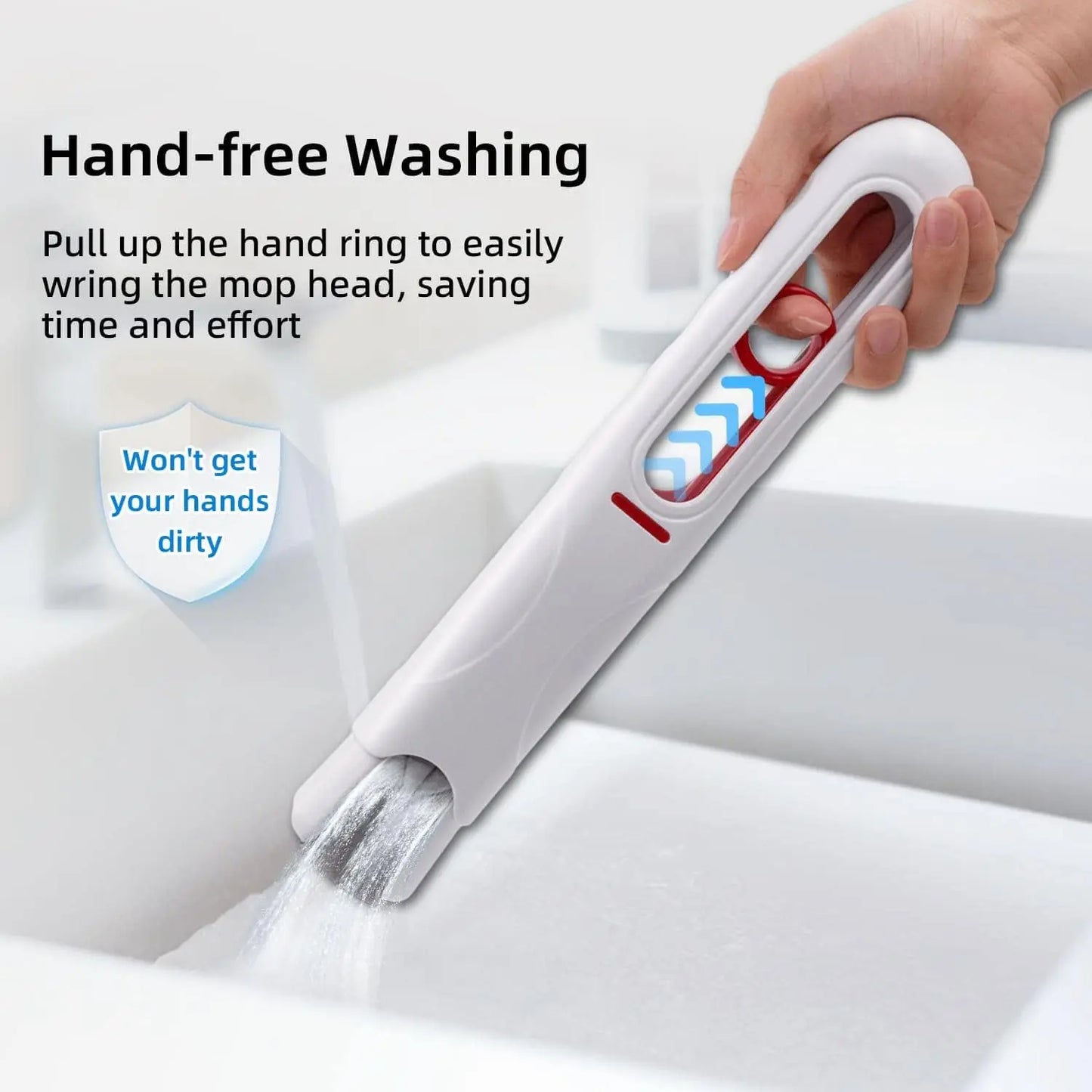 Raaziq Mall® SqueezePro Mini Folding Mop with Self-Squeezing Sponge