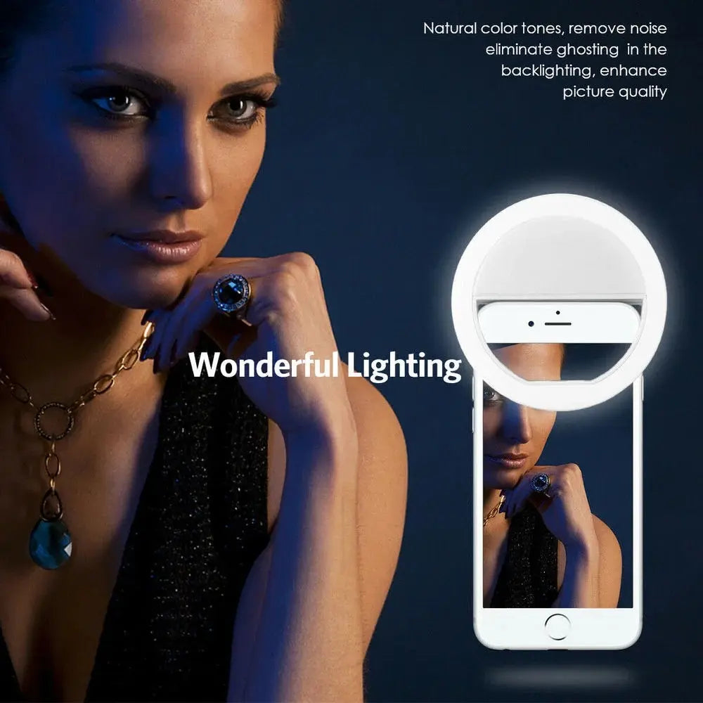 Raaziq Mall® Portable LED Selfie Ring Light for Smartphones