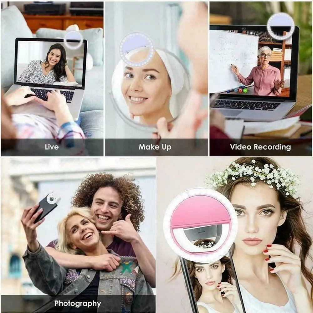 Raaziq Mall® Portable LED Selfie Ring Light for Smartphones