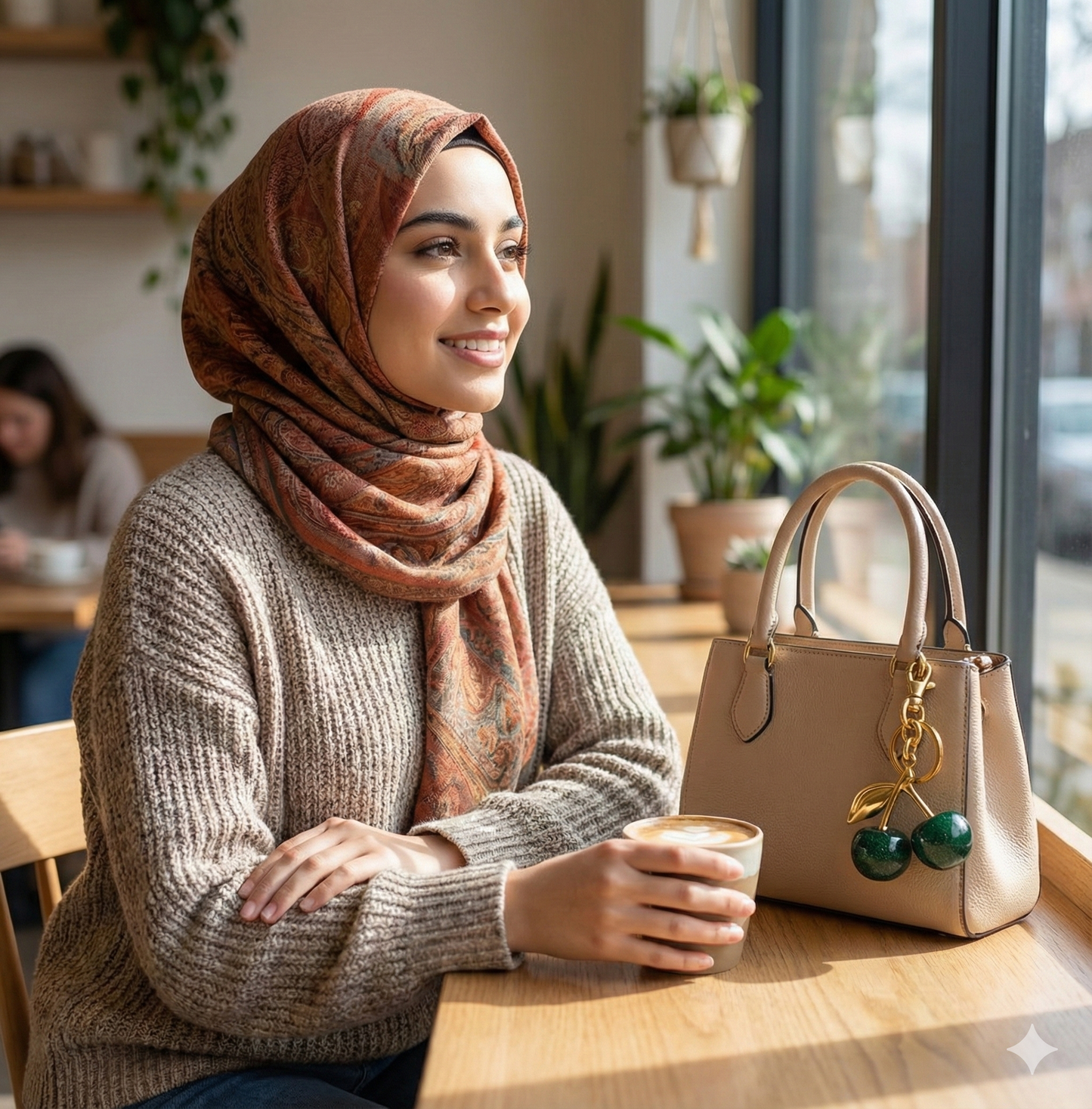 Raaziq Mall® Best Crystal Cherry Keychain || Cute Fruit Bag Charm & Gift